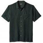 Van Heusen Men's Air Short Sleeve Button Down Poly Rayon Stripe Shirt