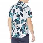 Volcom Men's Cut Out Floral Short Sleeve Woven Shirt