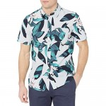 Volcom Men's Cut Out Floral Short Sleeve Woven Shirt