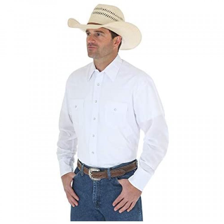 Wrangler Men's Long Sleeve Sport Western Snap Shirt