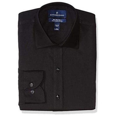  Brand - Buttoned Down Men's Slim Fit Stretch Twill Dress Shirt Supima Cotton Non-Iron Spread-Collar