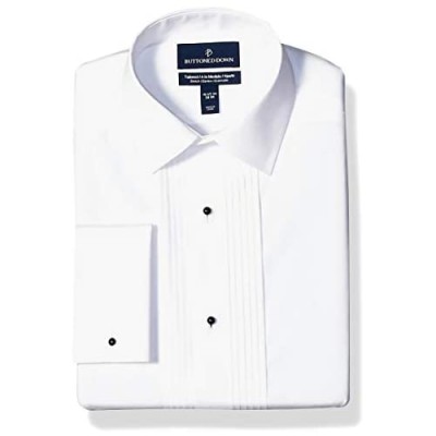  Brand - Buttoned Down Men's Tailored Fit Easy Care Bib-Front Spread-Collar Tuxedo Shirt