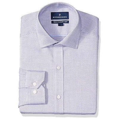  Brand - Buttoned Down Men's Tailored Fit Spread Collar Pattern Dress Shirt