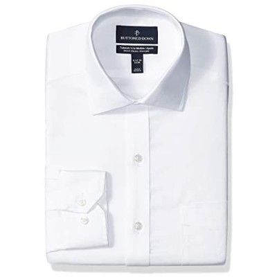  Brand - Buttoned Down Men's Tailored Fit Stretch Twill Dress Shirt Supima Cotton Non-Iron Spread-Collar