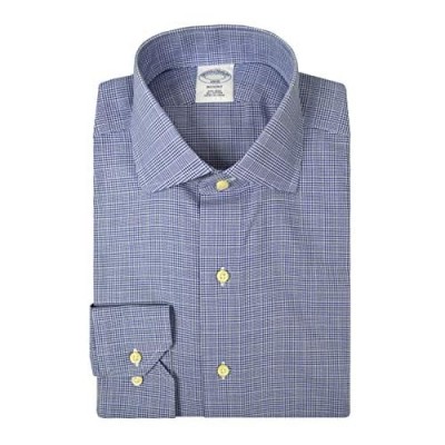 Brooks Brothers Men's Regent Fit All Cotton Non Iron Dress Shirt Glen Plaid