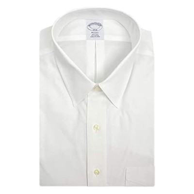 Brooks Brothers Mens Regent Fit Non Iron 100% Cotton Pocket Dress Shirt Bright White