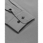 COOFANDY Men's Wrinkle-Free Classic Vertical Striped Long Sleeve Business Dress Shirts