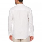 Cubavera Men's Big and Tall Long Sleeve 100% Linen Essential Shirt with Pintuck Detail