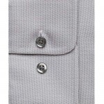 David Donahue Men's Trim Fit Twill Weave Gray Dress Shirt