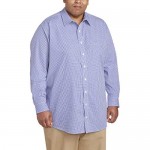 Essentials Men's Big & Tall Wrinkle-Resistant Long-Sleeve Pattern Dress Shirt fit by DXL