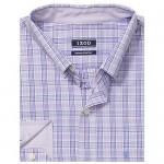 IZOD Men's Big and Tall Button Down Long Sleeve Performance Plaid Shirt (Discontinued)