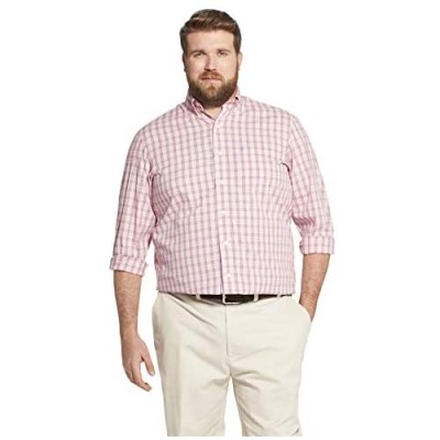 IZOD Men's Big and Tall Button Down Long Sleeve Performance Plaid Shirt (Discontinued)