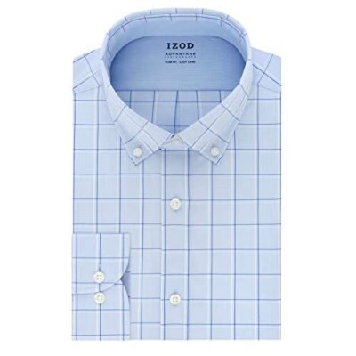 IZOD Men's Dress Shirt Slim Fit Stretch Cool FX Cooling Collar Check
