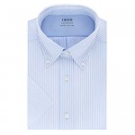 IZOD Men's Short Sleeve Dress Shirt Regular Fit Stretch Cool FX Cooling Collar Stripe