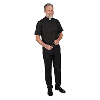 R.J. Toomey Mens Summer Comfort Short Sleeve Clergy Shirt