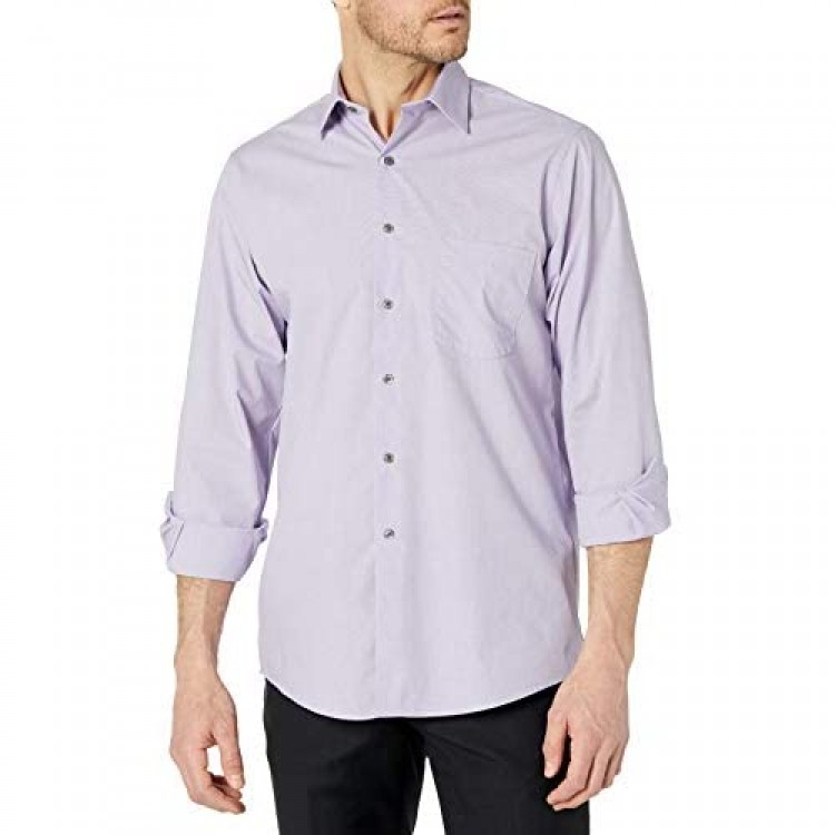 Van Heusen Men's Dress Shirt Regular Fit Solid