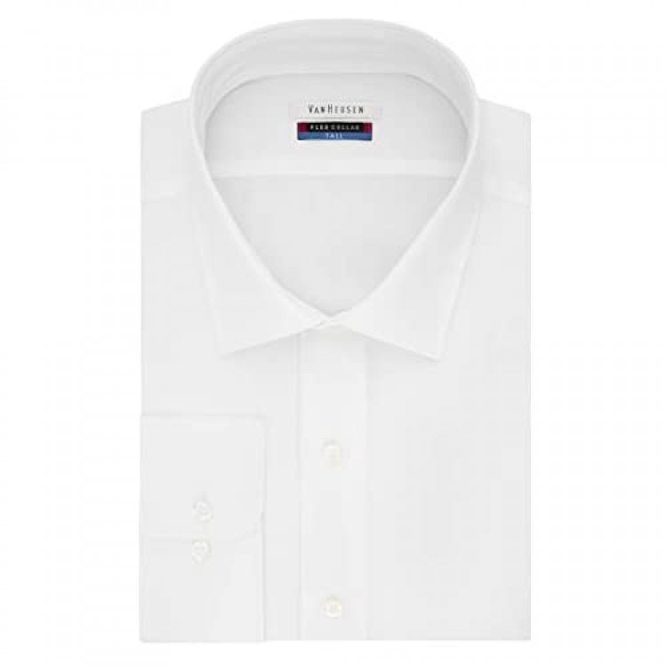 Van Heusen Men's TALL FIT Dress Shirts Flex Collar Solid (Big and Tall)