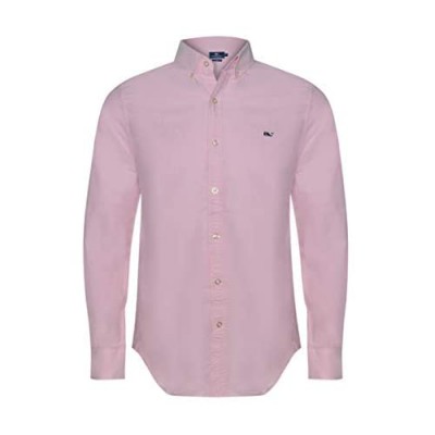 Vineyard Vines Men's Slim Fit Whale Shirt Button Down Dress Shirt (X-Large Flamingo)