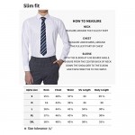 YEZAC Men's Comfortable Dress Shirt Slim fit Long Sleeve Stretch Wrinkle Resistant