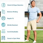 CC Regular & Slim Fit 9 Quick Dry No-Iron Mens Casual Shorts | Durable Chino Shorts for Men | Comfortable Mens Chino Shorts