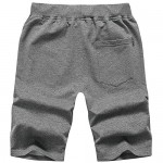 Chrisuno Men's Shorts Casual Sweat Shorts Elastic Waist Athletic Shorts with Pockets