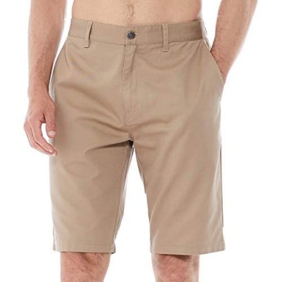 DINOGREY Relaxed Fit Men’s Chino Shorts with Flat Front Zip Fly Casual Straight Leg