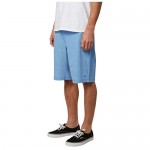 Hang Ten Men's Classic Mid-Length Stretch Hybrid Short | Lightweight Breathable Button Closure |