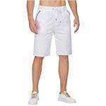 Janmid Men's Shorts Casual Classic Fit Drawstring Summer Beach Shorts with Elastic Waist and Pockets