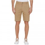 Janmid Men's Slim-Fit Flat Front Chino Short with Elastic Waist and Pockets