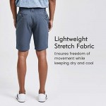 MaaMgic Men's Slim-fit Golf Shorts 9 Inseam Amphibious Casual Shorts Stretch Quick Dry Daily Casual Wear