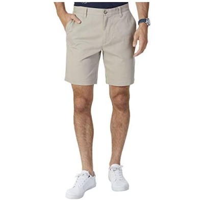 Nautica Men's Classic Fit Flat Front Stretch Solid Chino Deck Short