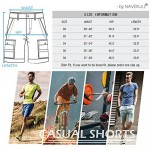 NAVEKULL Men's Casual Shorts Stretch Slim Fit Drawstring Summer Outdoor Beach Shorts with Elastic Knitted Waist