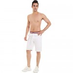 QPNGRP Mens Shorts Casual Adjustable Drawstring Elastic Waist Slim Shorts