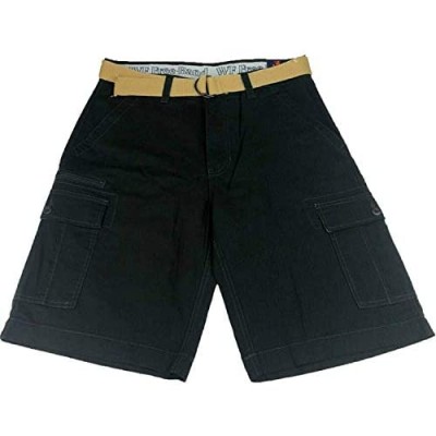 Wearfirst Men's Free-Band Stretch Shorts with Flex Waistband and D-Ring Belt