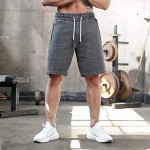 XueYin Men's Drawstring Summer Shorts with Elastic Waist and Zipper Pockets