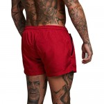 BUXKR Men's Swim Trunks Quick Dry Swimwear Shorts with Mesh Lining and Zipper Pockets for Running