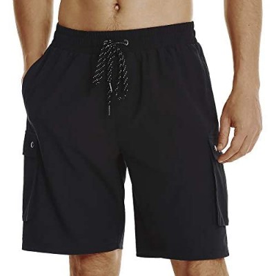 HODOSPORTS Mens Quick Dry Swim Trunks with Mesh Lining