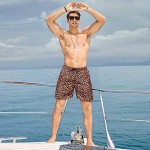 IORTY RTTY Mens Swim Trunks Quick Dry Swim Shorts with Mesh Lining Funny Leopard Print Swimwear Bathing Suits