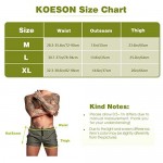 KOESON Men's Swim Trunks Quick Dry Shorts Swimsuit Swimwear with Mesh Lining