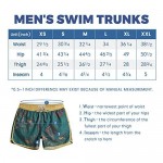 MaaMgic Mens Boys Short 80s 90s Vintage Swim Trunks with Mesh Lining Quick Dry Swim Suits Board Shorts