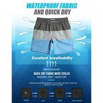 MaaMgic Mens Quick Dry Solid 4 Way Stretch Swim Trunks Mesh Lining Swimwear Bathing Suits