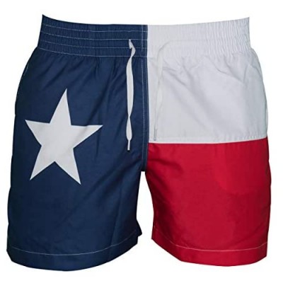 Meripex Apparel Men's Texas Flag Swim Trunks: The Lone Stars