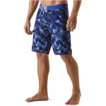 Nonwe Men's Quick Dry Wave Pattern with Mesh Lining Board Shorts
