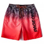 PAGE ONE Mens Swim Trunks Quick Dry Surfing Beach Shorts with Full Mesh Lining with Pockets