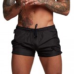 PIDOGYM Men's Swimwear Shorts Swim Trunks Quick Dry Lightweight with Zipper Pockets for Running