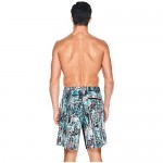 Reebok Men's Swimwear 9 Tab Volley Urban Decay UPF 50+ Athletic Swim Shorts Bathing Suit Trunks
