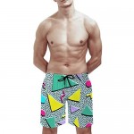Retro 80S Or 90S Beach Shorts for Men Quick Dry with Mesh Lining and Pockets