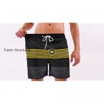 SILKWORLD Men's Printed Swim Trunks with Mesh Lining Quick Dry Swimsuit Sports Shorts
