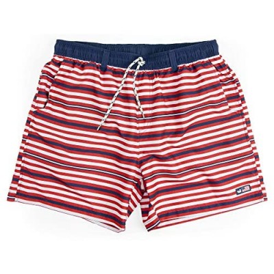 Southern Marsh Dockside Swim Trunk in Red White and Blue