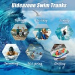 uideazone Men Swim Trunks Drawstring Elastic Waist Quick Dry Beach Shorts with Mesh Lining Swimwear Bathing Suits